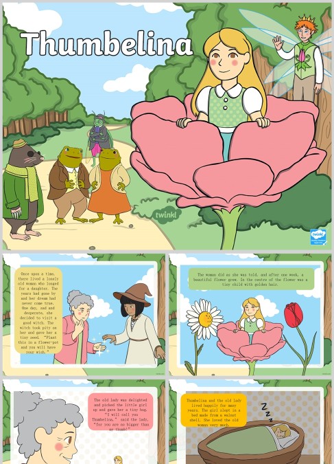 拇指姑娘 英文绘本