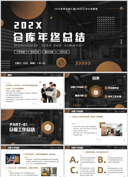 仓管年终总结2022年工作计划开展汇报PPT