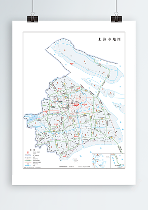 上海市地图（无邻省）高清PDF版
