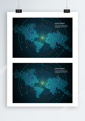科技感Ai环绕数据连线信息分布图