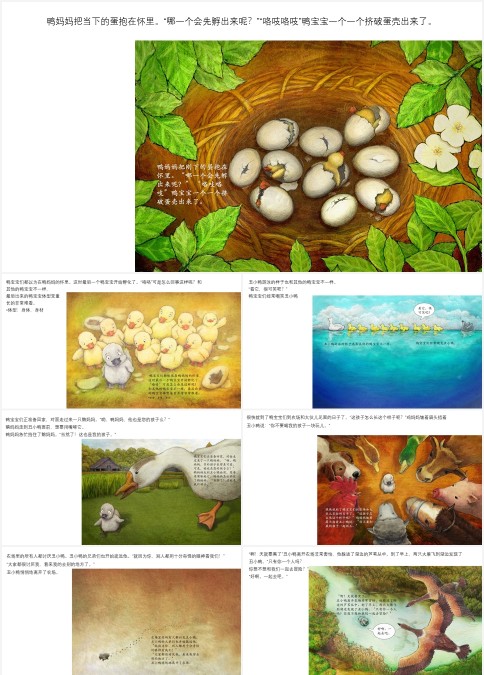 丑小鸭绘本故事