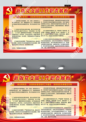 新版党支部工作职责展板