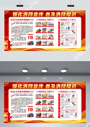强化消防安全展板