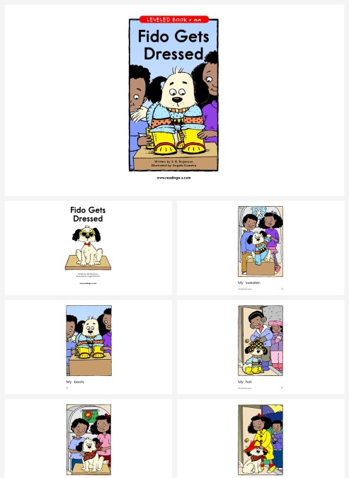 卡通英语绘本Fido gets dressedPPT