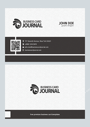 高端黑白色名片设计