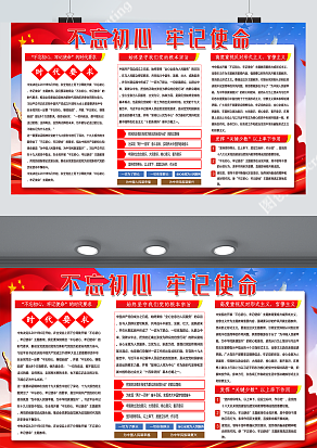 “不忘初心 牢记使命 ”文化展板