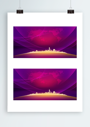 商务科技风唯美紫色背景帷幕