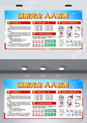 消防安全人人有责展板