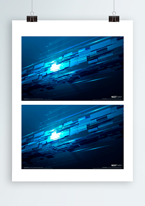 商务科技风蓝色背景帷幕