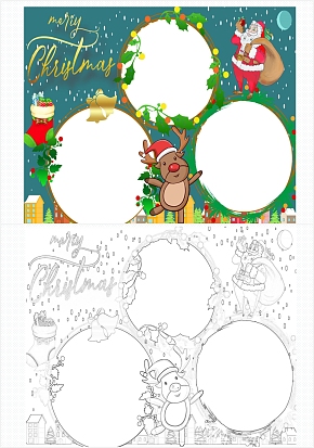 英文圣诞节手抄报word模板