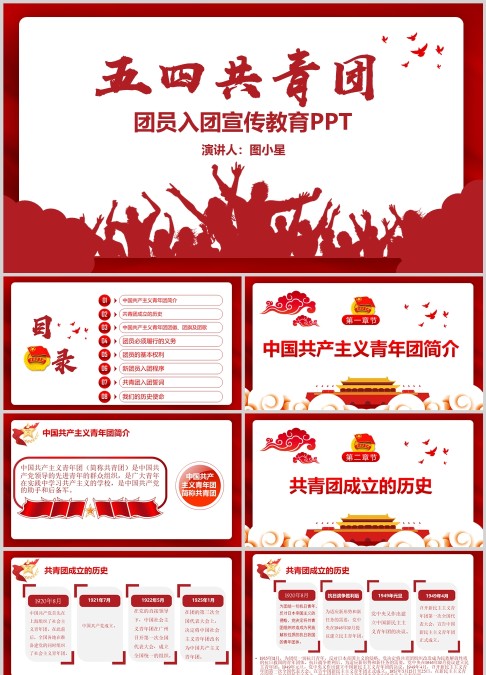 五四共青团团员入团宣传教育PPT