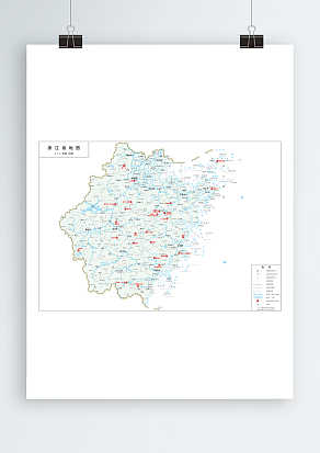 浙江省旅游图岛式（高清EPS版 ）