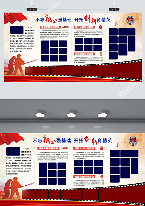 红色消防安全背景消防展板