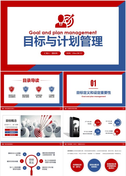 红蓝目标与计划管理企业培训课件PPT