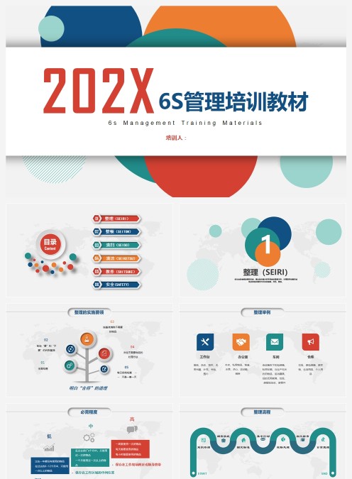简约大气6S管理培训教材PPT模板