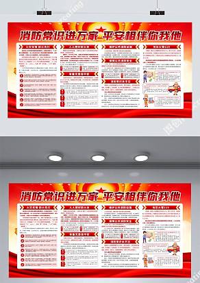 消防安全知识宣传展板