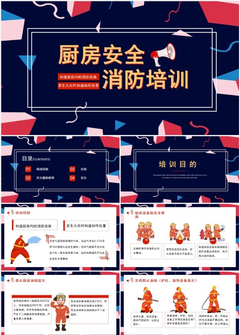 厨房安全消防培训PPT