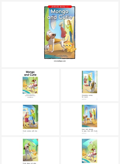 卡通英语绘本mongoandcutie教学PPT