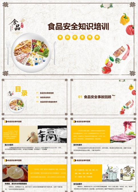 食品安全培训动态ppt模板