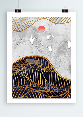 油漆画背景帷幕设计图