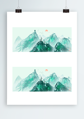 翡翠绿背景帷幕设计