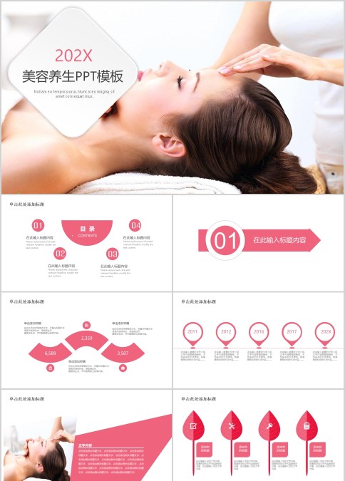 美容养生PPT模板