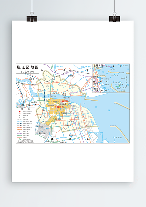 椒江区全要素地图（高清EPS版）