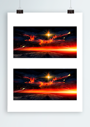 火焰山创意设计背景图