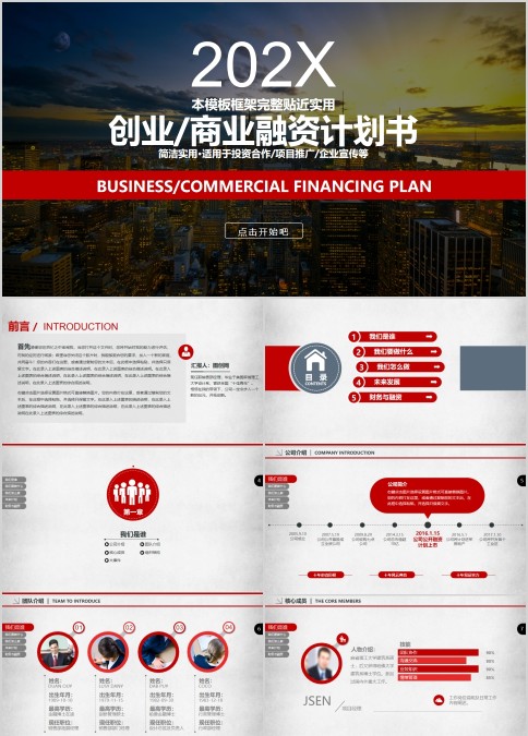 完整框架创业/商业融资计划书
