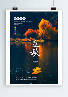 传统节气立秋，风吹一片叶，万物已惊秋