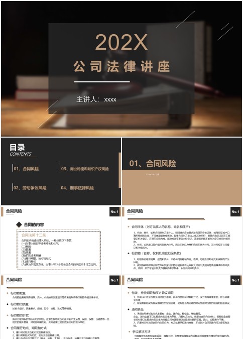 公司法律讲座企业法律培训PPT