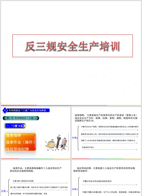 反三规安全生产培训