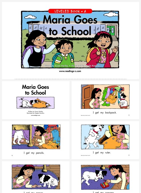 卡通英语绘本marisgoestoschool教学PPT