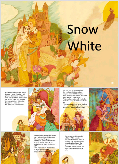 英文绘本故事ppt《白雪公主》