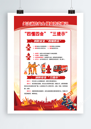 消防安全知识宣传海报