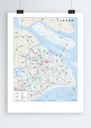 上海市地图（有邻省）高清PDF版