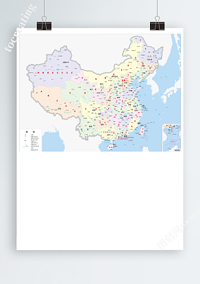 中国轮廓矢量可编辑填色高清电子版地图CDR/AI/EPS源文件素材模板