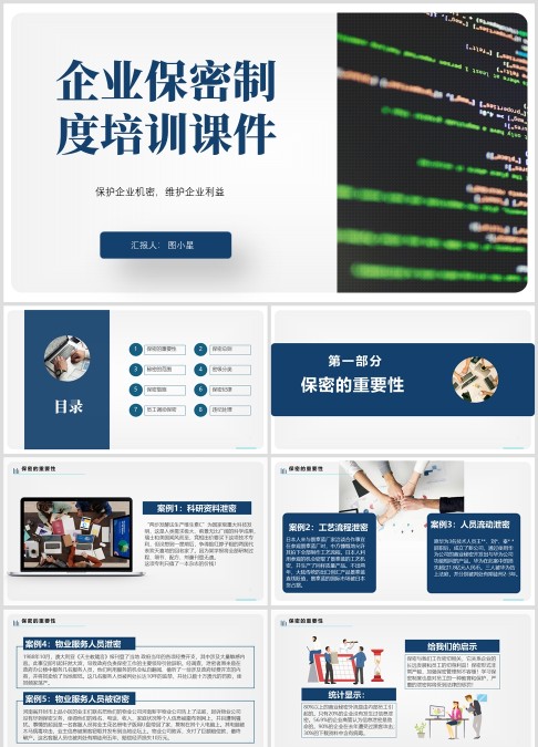 企业保密制度培训课件ppt