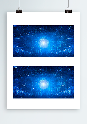 璀璨星空梦幻蓝色背景图