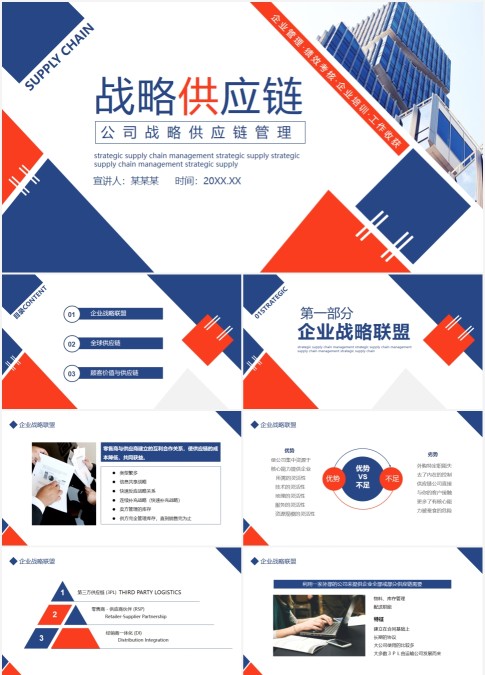 公司战略供应链管理PPT模板