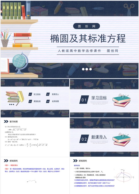 人教版高中数学选修课件椭圆及其标准方程PPT