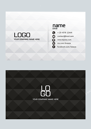 黑白色高端名片