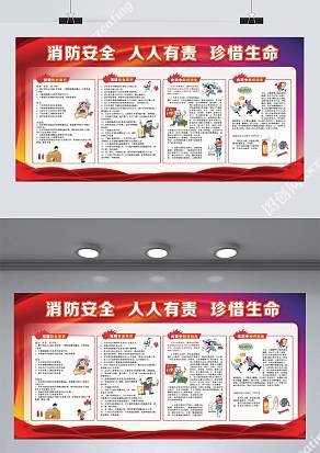 消防安全宣传展板