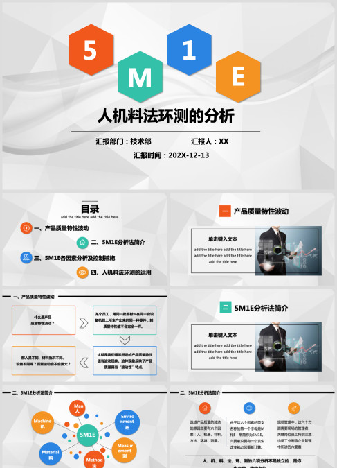 人机料法环测的分析5M1E分析法质量管理培训ppt