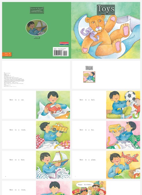 卡通英语绘本toys教育教学PPT