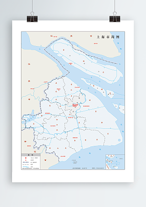 上海市简图（有邻省）高清PDF版