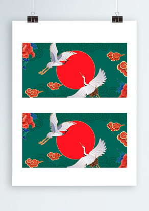 墨绿红色背景设计帷幕