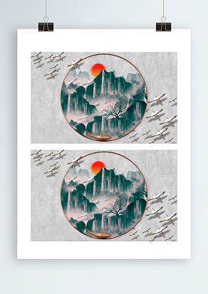 2021唯美山水画背景图