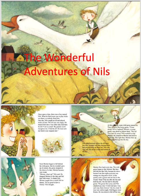 高清英语绘本故事《尼尔斯骑鹅旅行记》
