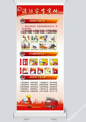 大气消防安全展架
